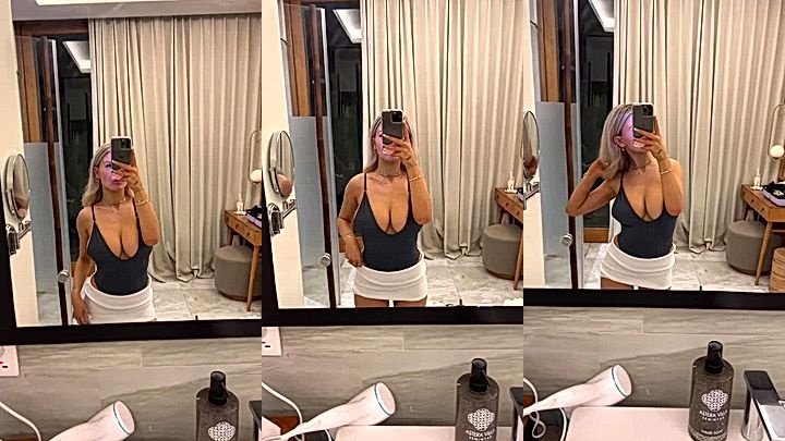 kandjbabys hot boobs mirror show