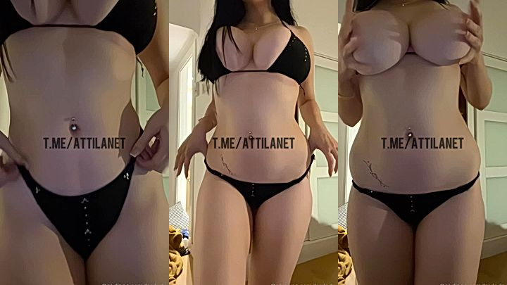 Layla Dream black lingerie solo tease video leaked