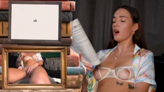 sexy camgirl Cheekymz masturbates while reading adult material video leaked