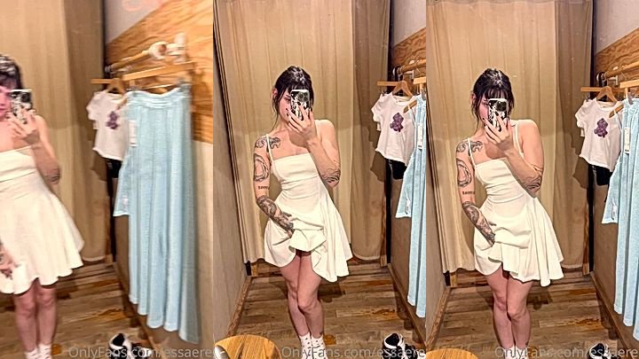 essaere dressing room outfit tease