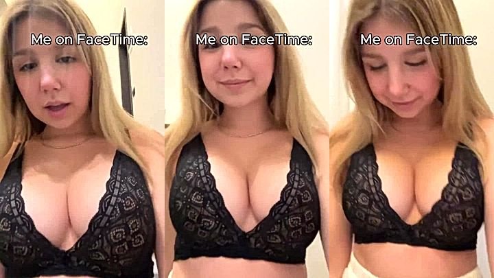Judy Blooms showing off her perky tits and deep cleavage