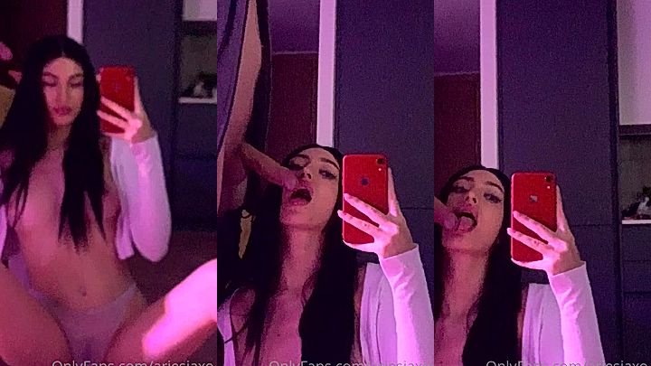 Ari Baby teasing a big cock with her hot elf outfit