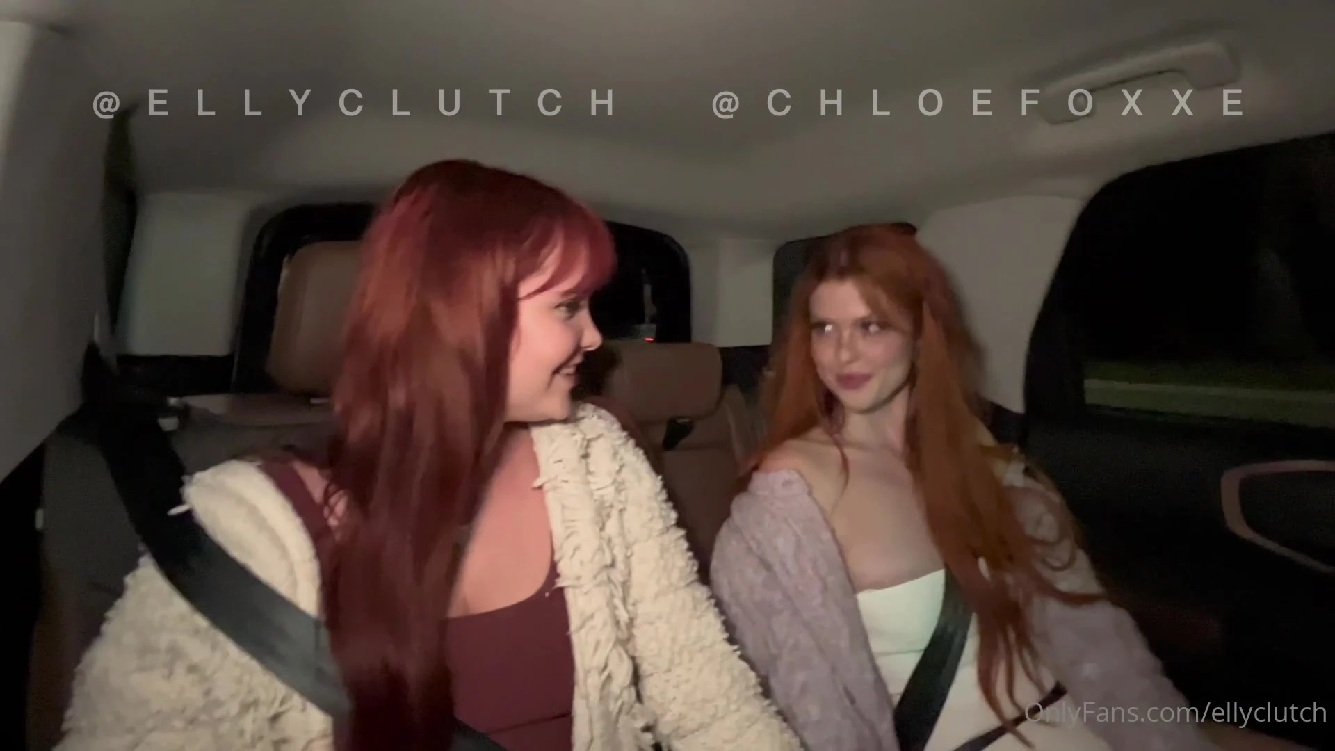 ellyclutch two horny lesbians eating out each other in the car backseat
