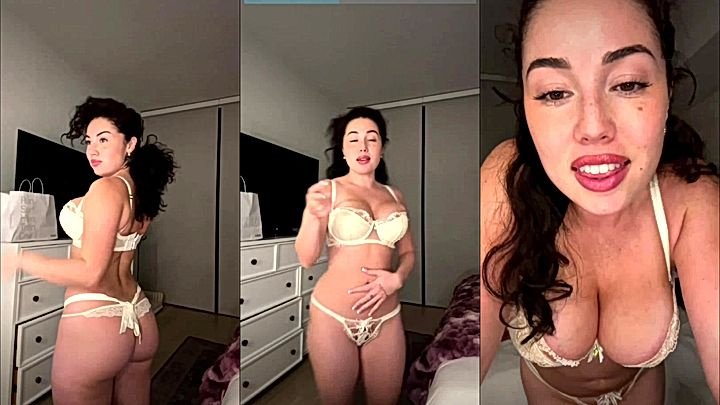 hot girl Playgirlcris teasing her hot body in her white lingerie