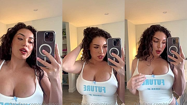 Playgirlcris teasing her big tits for the camera video leaked