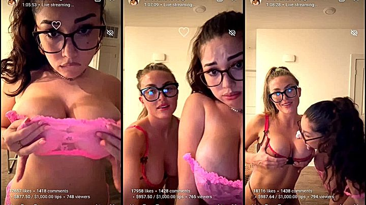Playgirlcris two hot babes teasing their big natural tits live stream