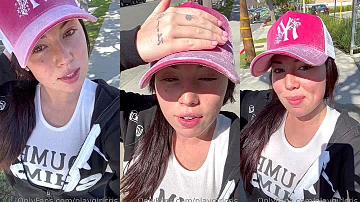 Playgirlcris showing off her hot outfit going for morning jog