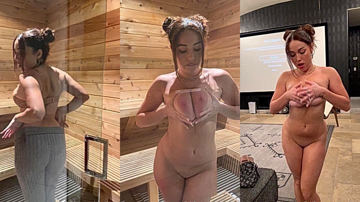 thicc chick Playgirlcris naked body tease in the sauna video leaked