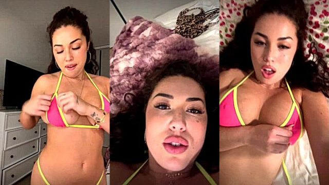 hot girl Playgirlcris teasing her big natural tits in her bikini try-on-haul