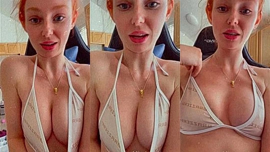 Lacy Lennon teasing her wet lingerie