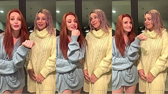 Lacy Lennon two cozy lesbians kissing