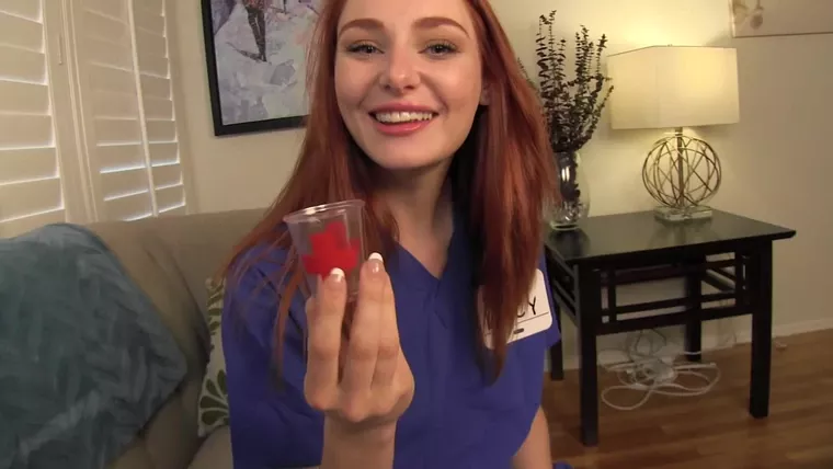 sexy nurse Lacy Lennon jerk off instructions