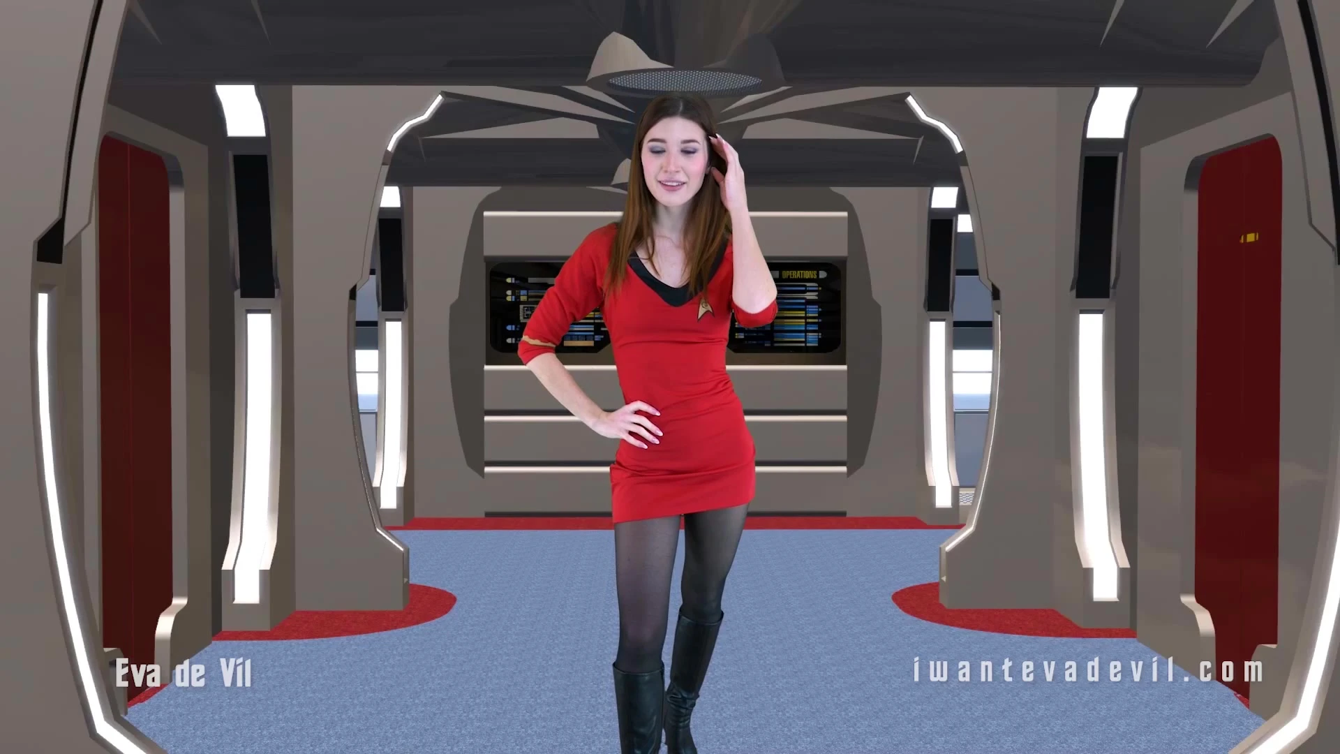 Eva de Vil star trek cosplay tease