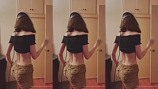 Ashe Maree teasing her naked small tits while playing VR