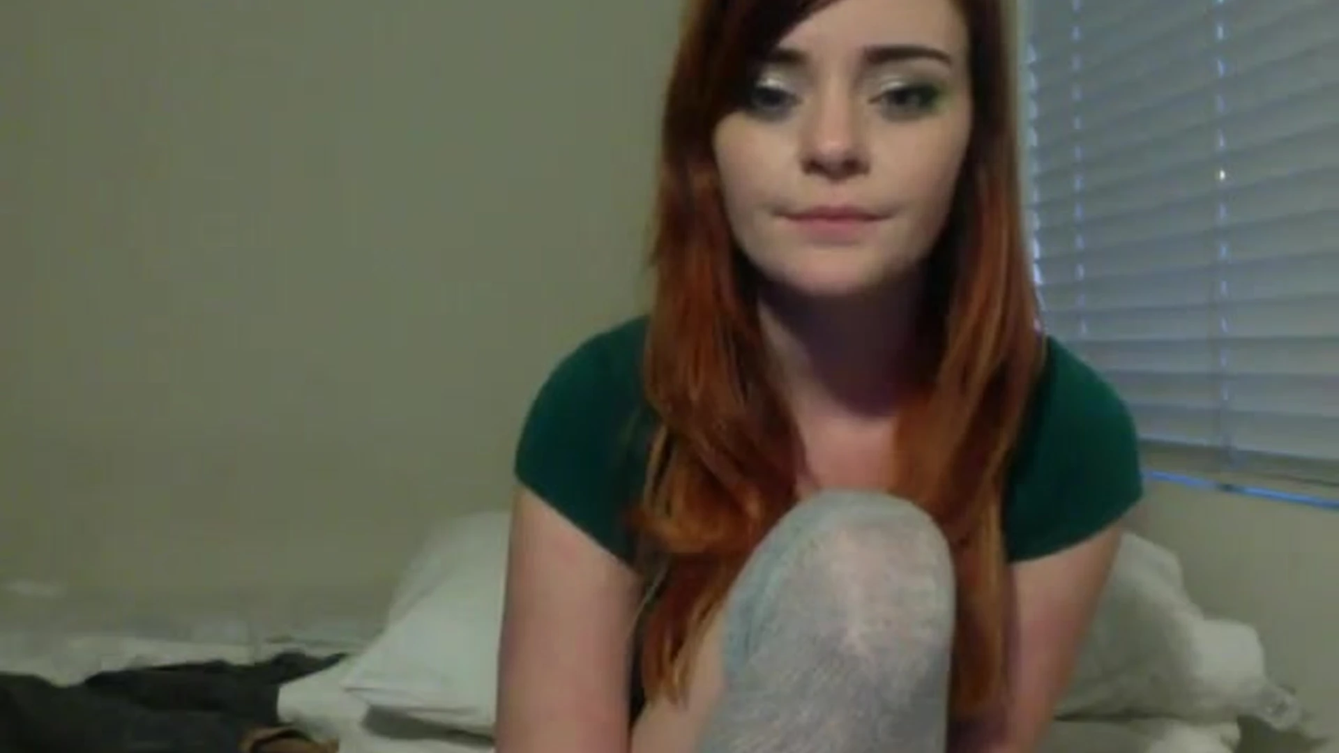 Ashe Maree getting naked and teasing her naked pussy