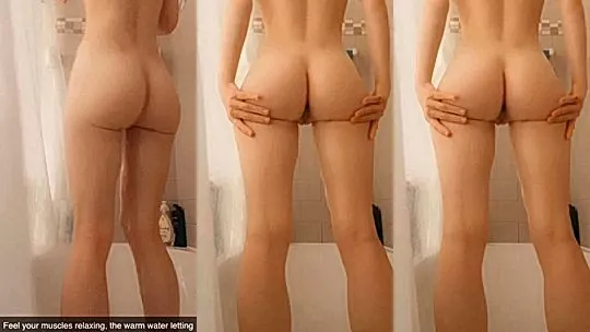 AliceOnCam teasing her wet naked ass in the shower