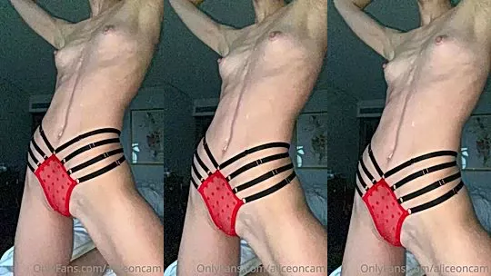 AliceOnCam mouth-gag and sexy lingerie tease